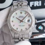 Swiss 3255 Replica Rolex Datejust ii 41 Silver Diamond Watch